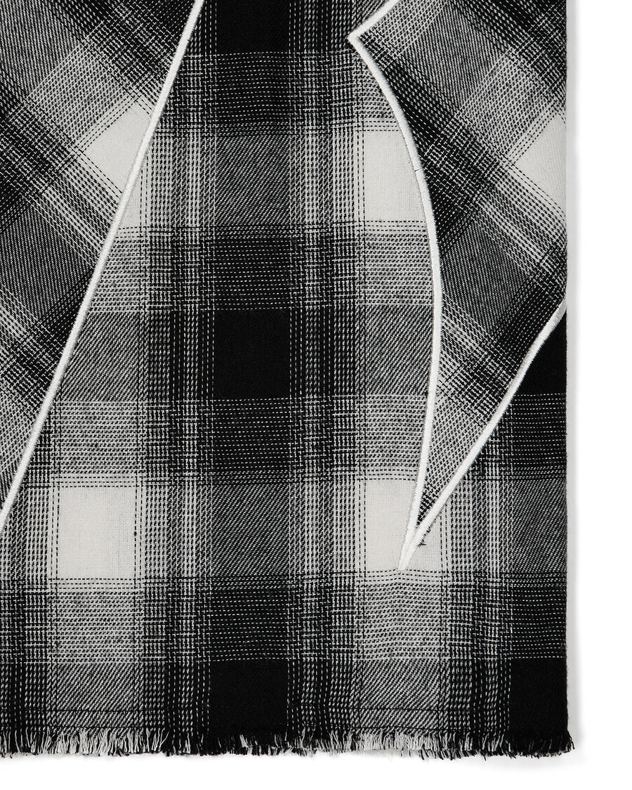 chemise en flanelle à inscription - noire