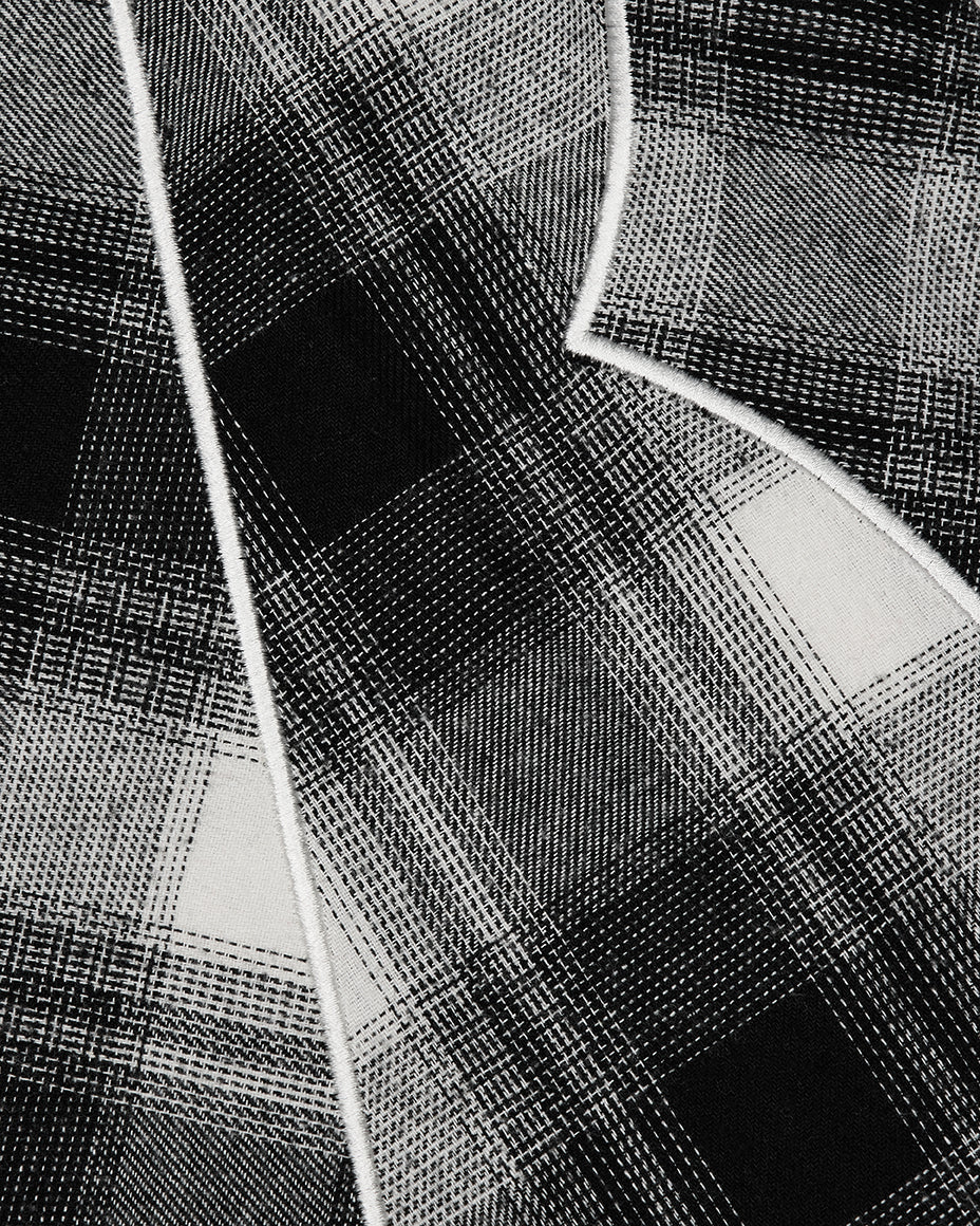 chemise en flanelle à inscription - noire
