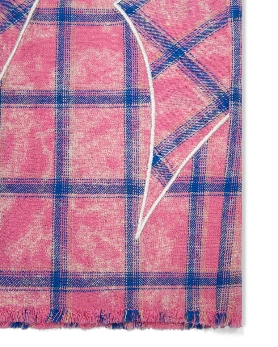 chemise en flanelle à inscription - rose