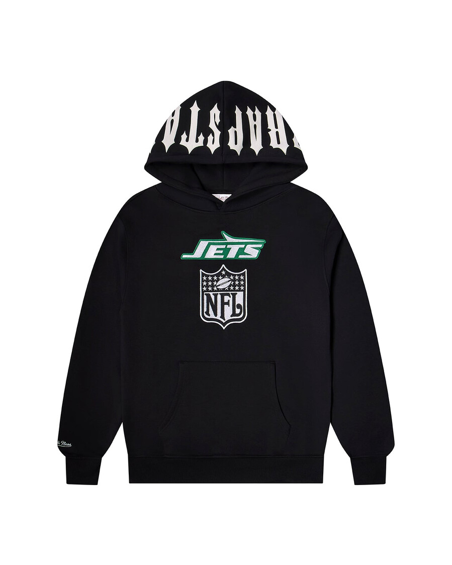 sweat à capuche trapstar x nfl jets - noir