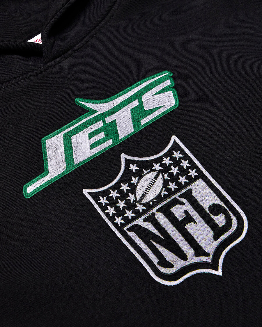 sweat à capuche trapstar x nfl jets - noir