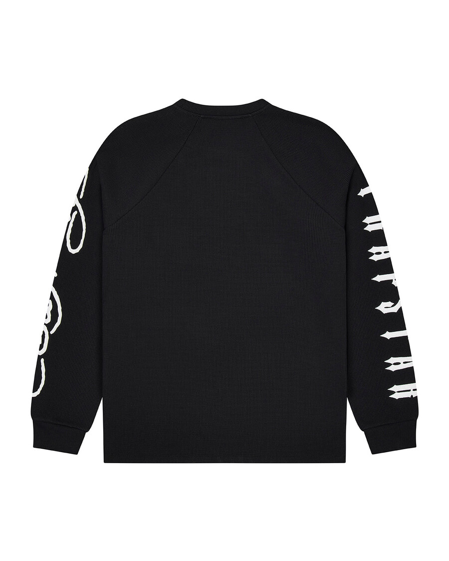 haut à manches longues trapstar x ed hardy waffle - noir