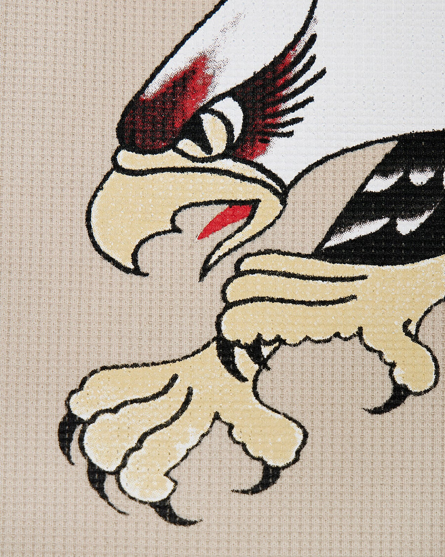 haut à manches longues trapstar x ed hardy waffle - naturelnoir