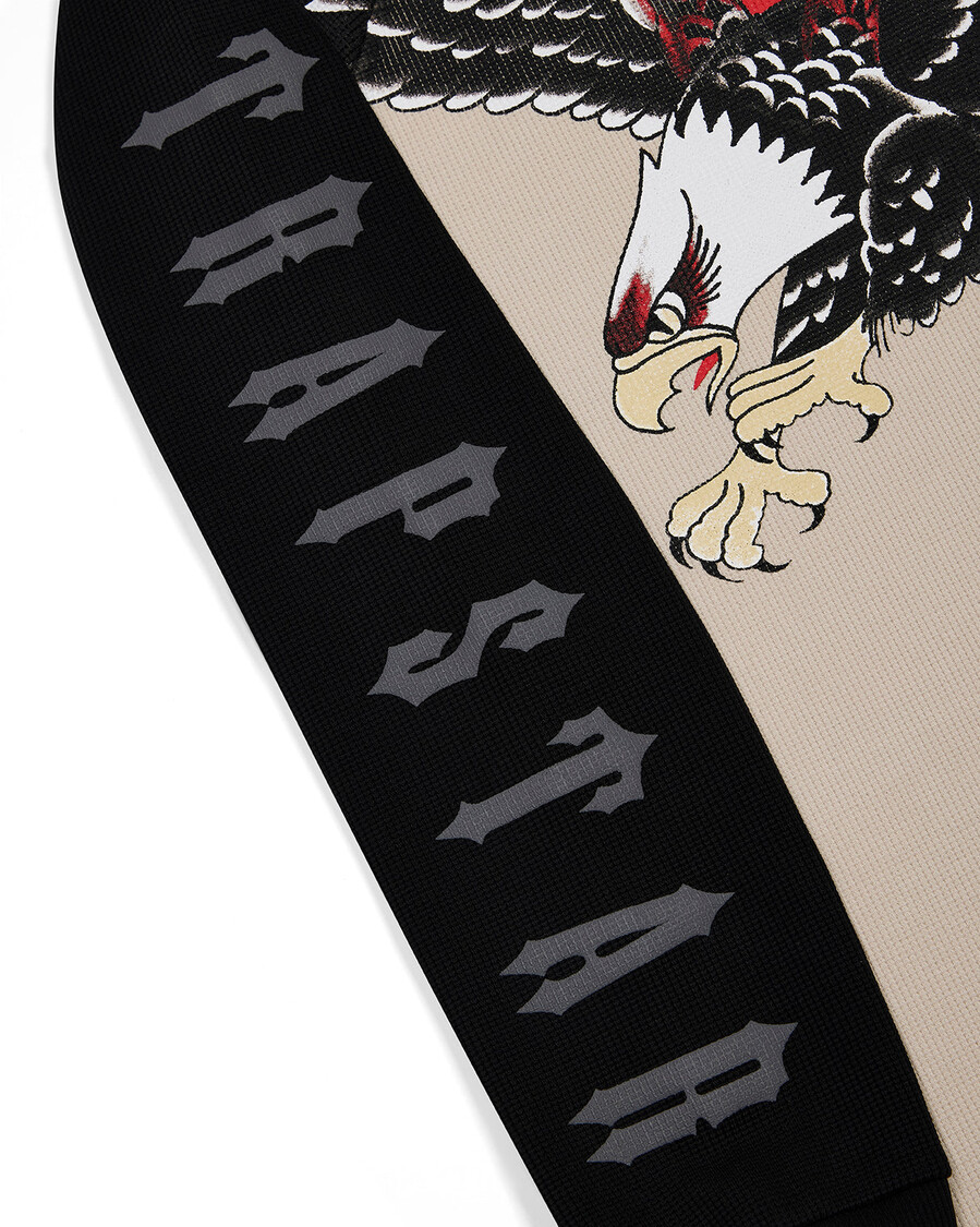 haut à manches longues trapstar x ed hardy waffle - naturelnoir