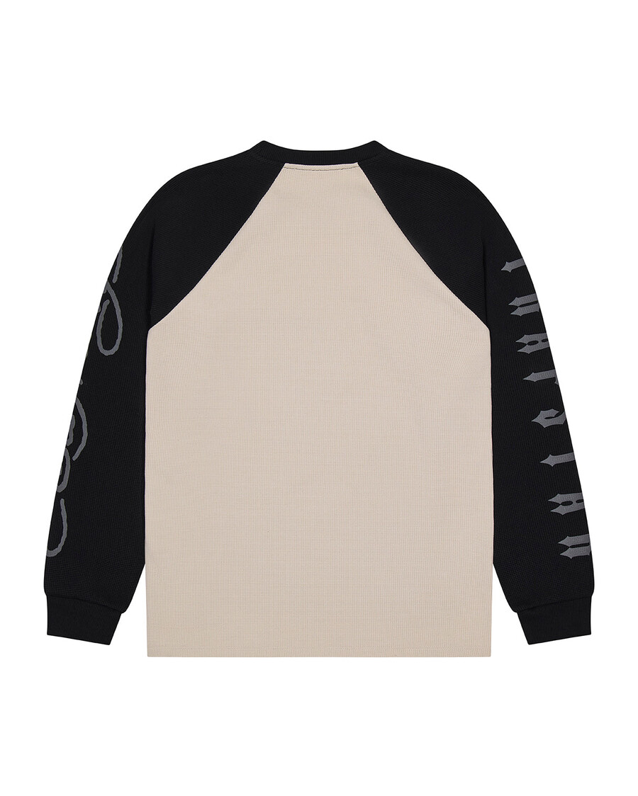 haut à manches longues trapstar x ed hardy waffle - naturelnoir