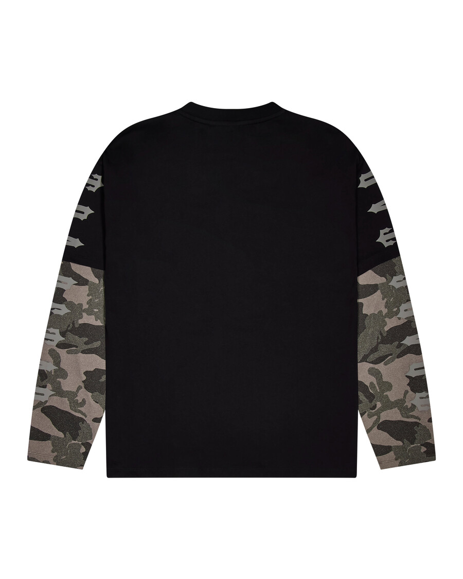 t-shirt manches longues trapstar x ed hardy medusa - noir délavécamouflage