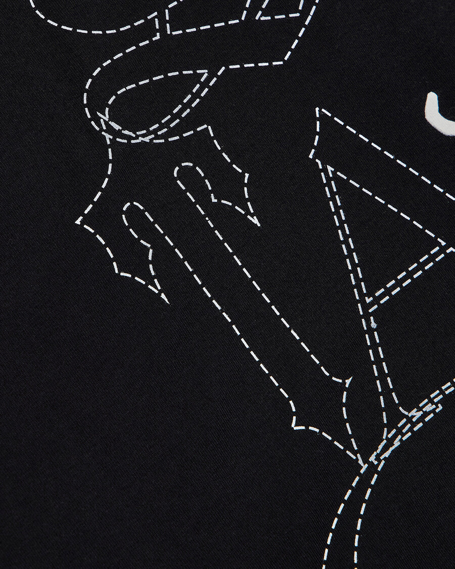 t-shirt trapstar x ed hardy hell cat - noir