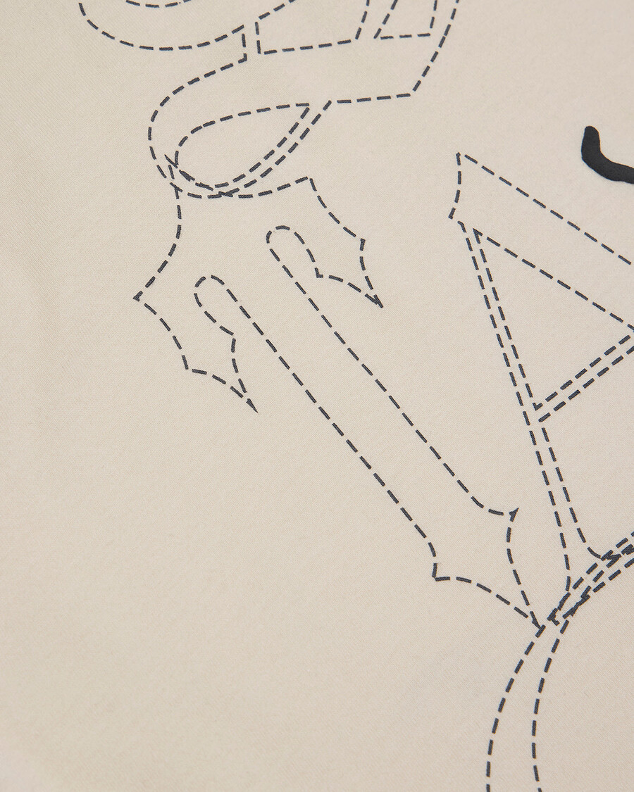 t-shirt trapstar x ed hardy hell cat - naturel