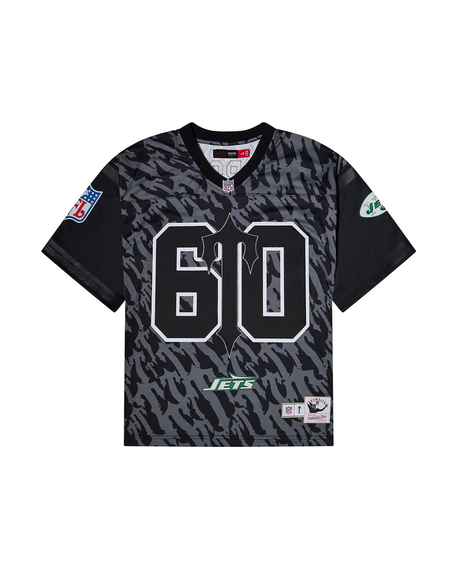 maillot trapstar x nfl jets legacy - 60e anniversaire - noir