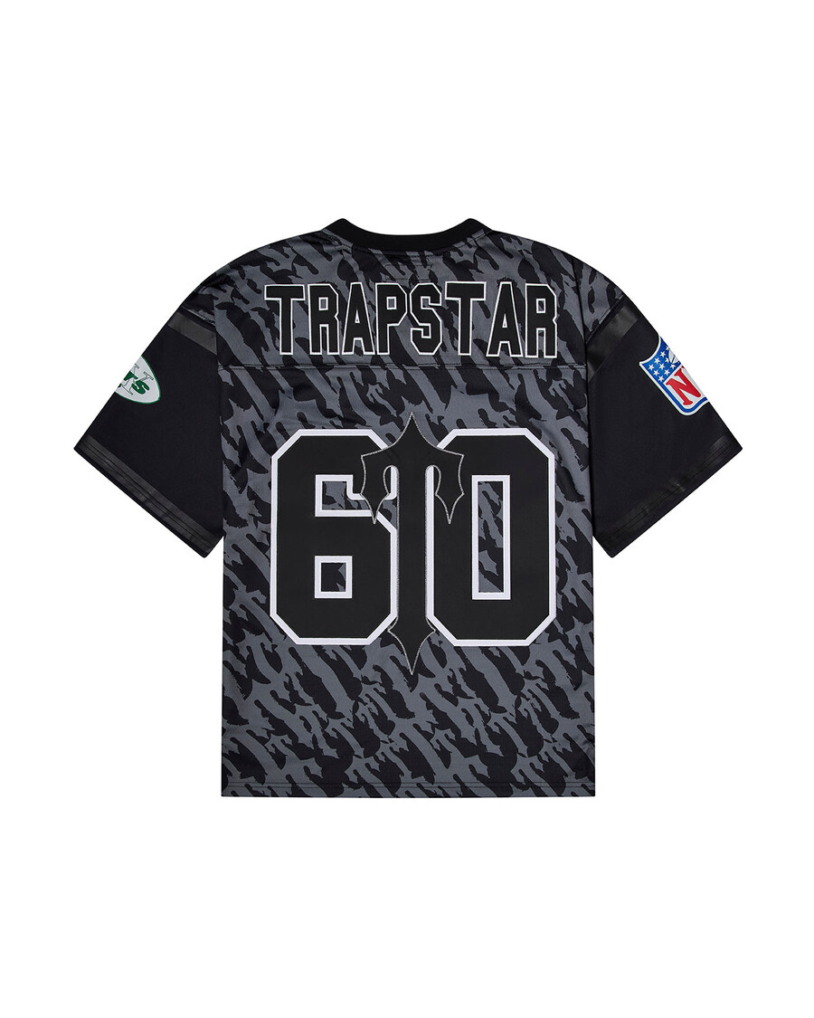 maillot trapstar x nfl jets legacy - 60e anniversaire - noir