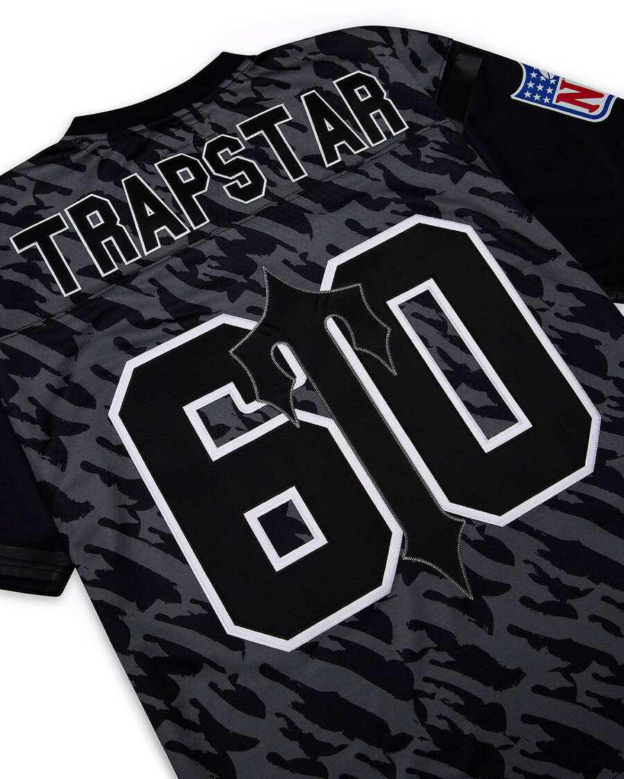 maillot trapstar x nfl jets legacy - 60e anniversaire - noir