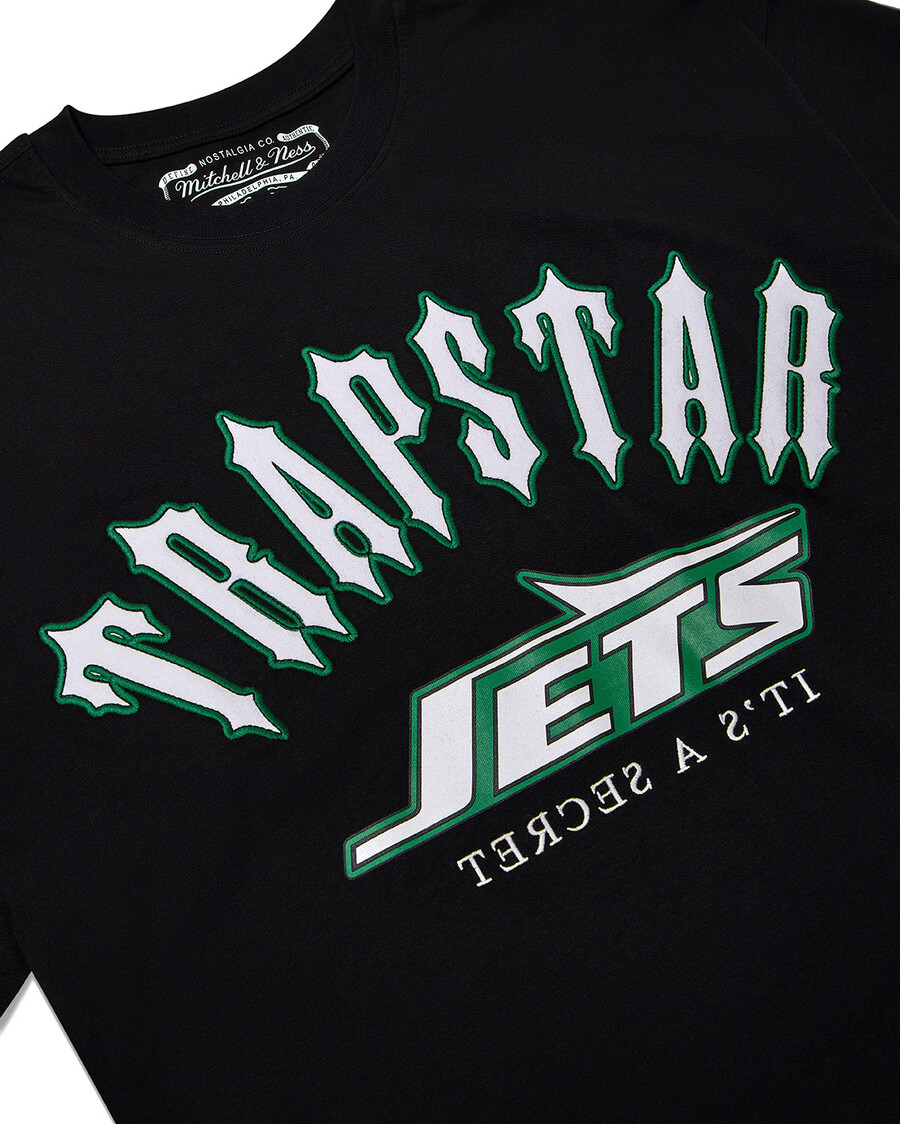 t-shirt trapstar x nfl jets irongate logo - noir