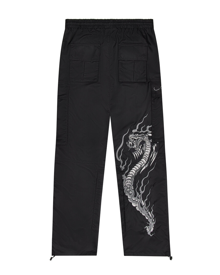 pantalon cargo trapstar x ed hardy hell cat - noir