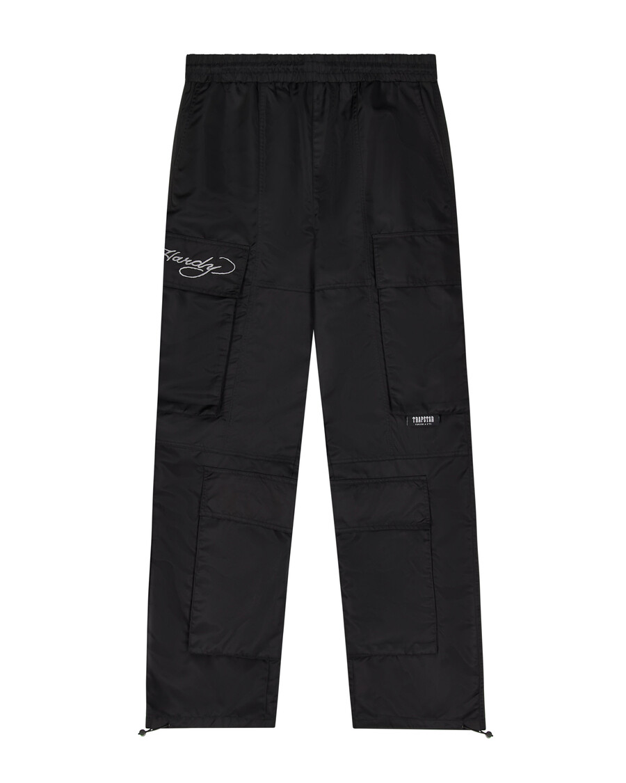pantalon cargo trapstar x ed hardy hell cat - noir