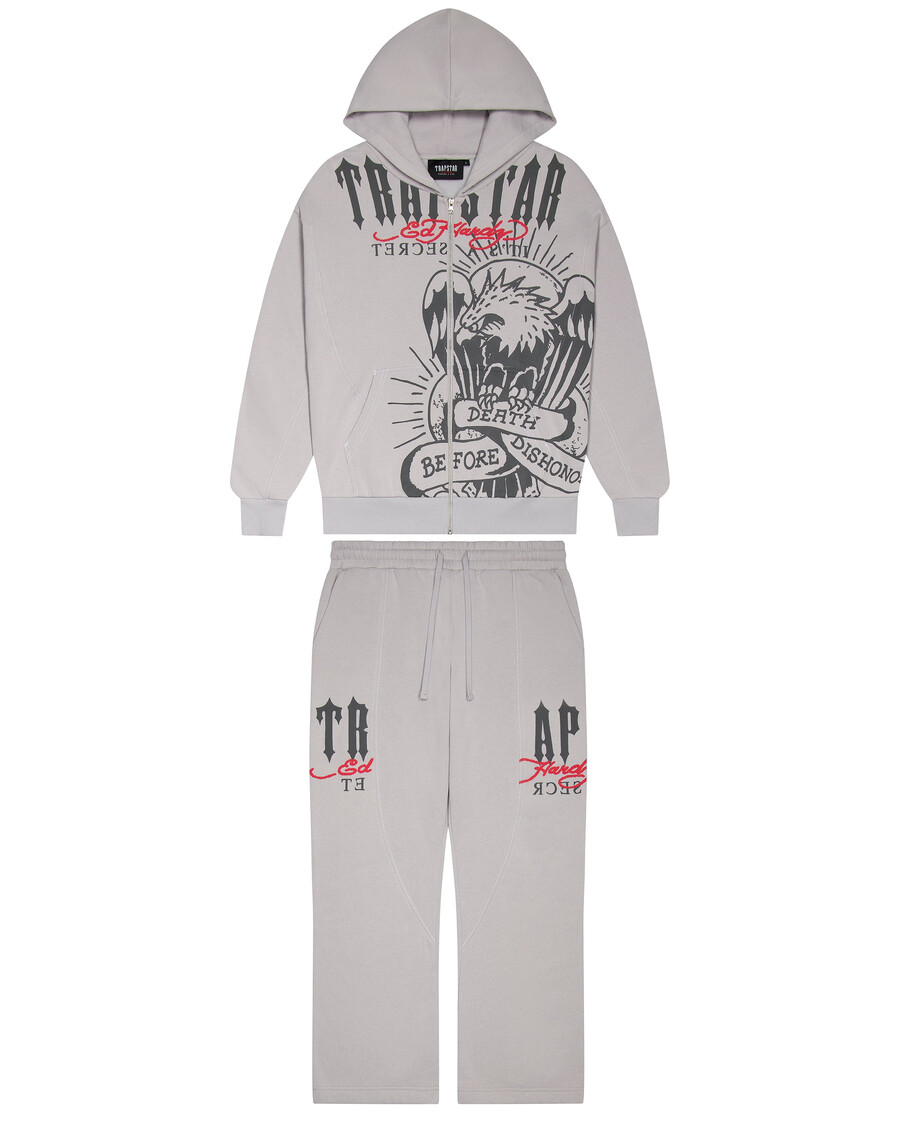 pantalon de jogging trapstar x ed hardy dbd - gris