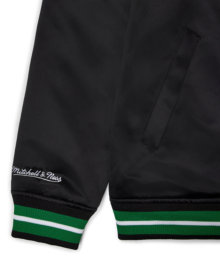 bomber en satin trapstar x nfl jets - noir