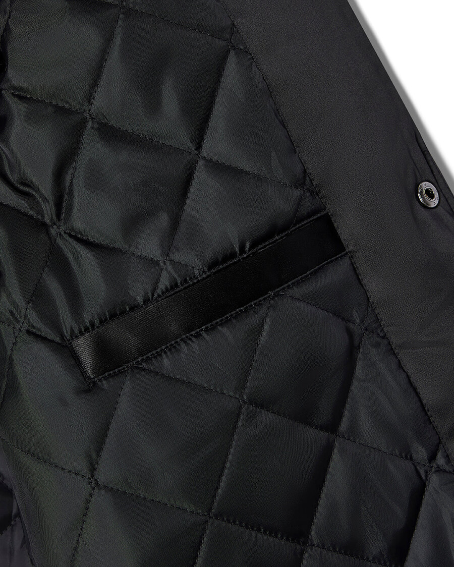 bomber en satin trapstar x nfl jets - noir