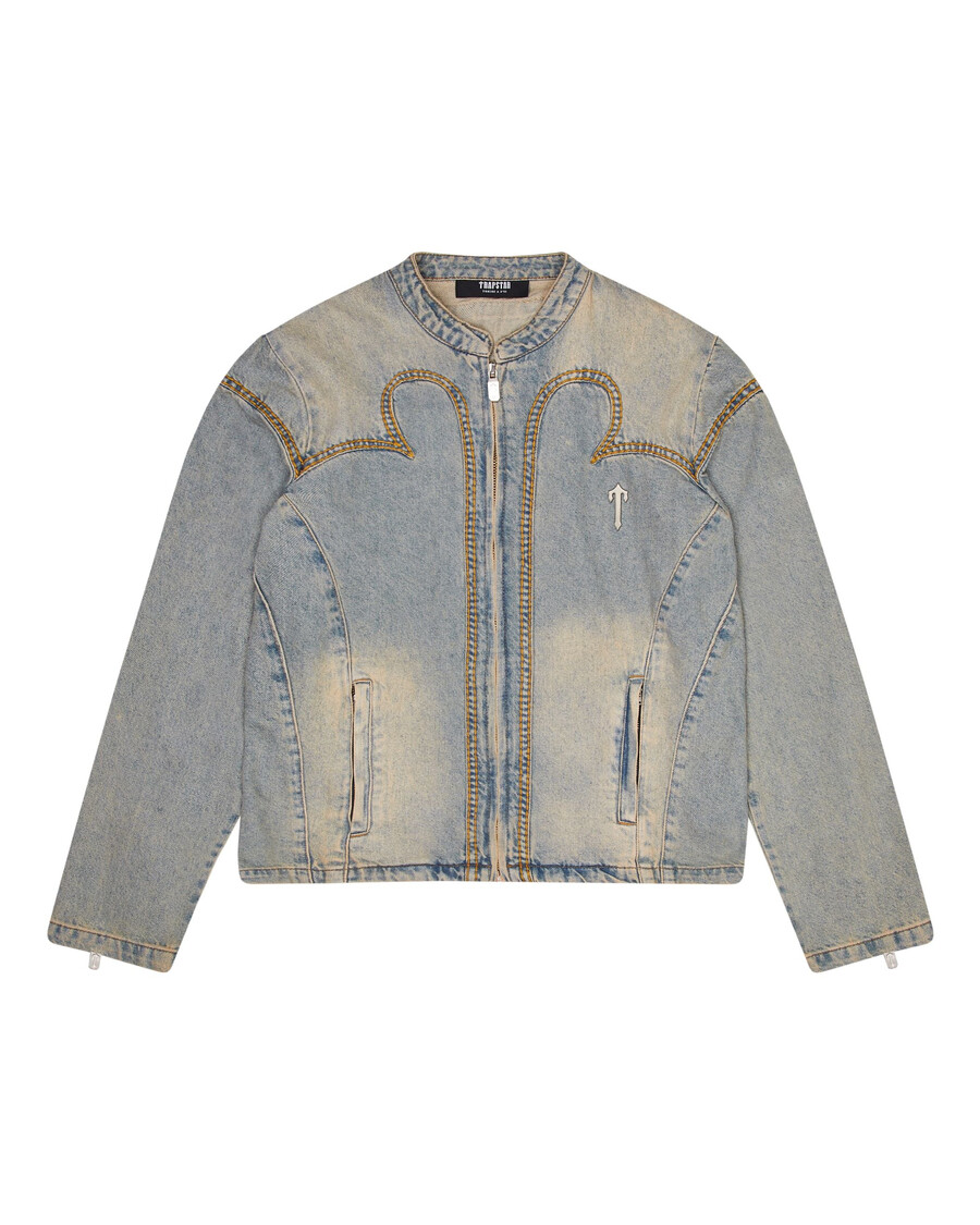 veste de motocross en denim irongate - bleu sable*