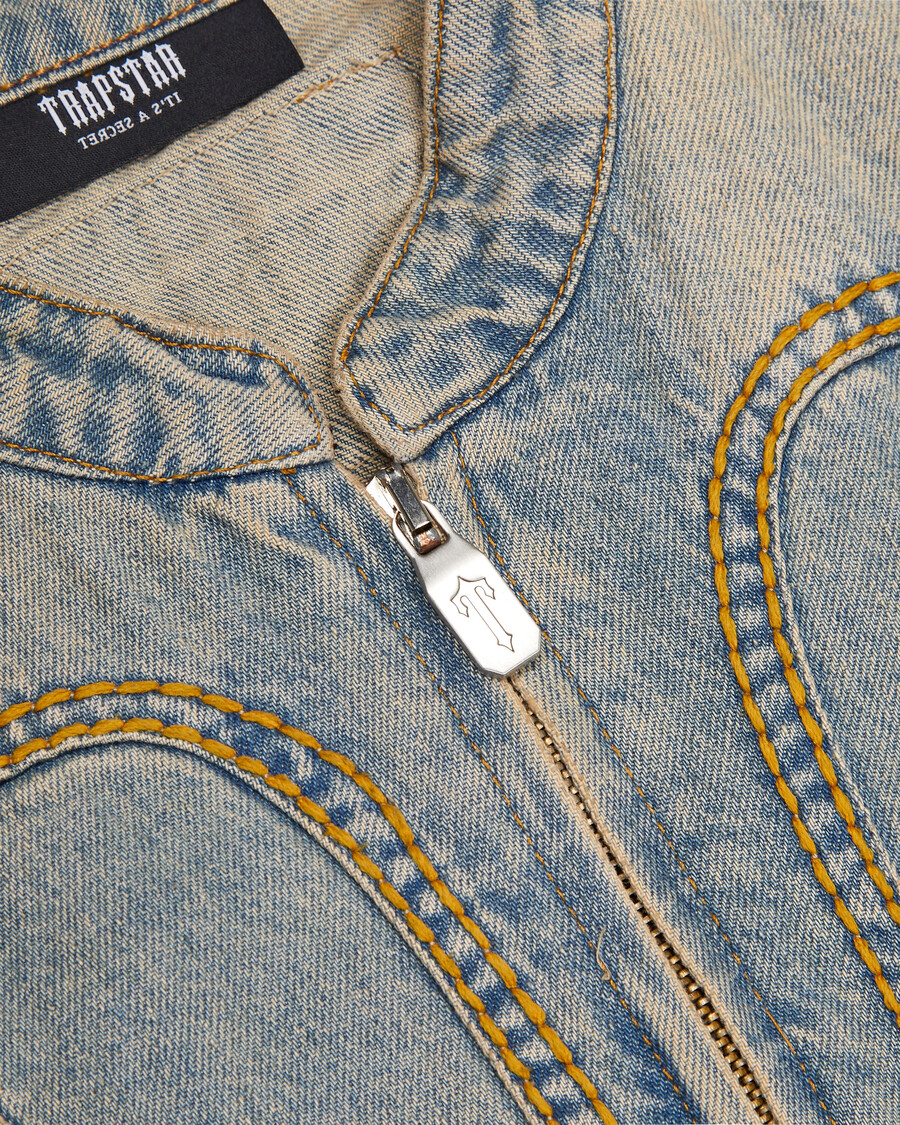 veste de motocross en denim irongate - bleu sable*