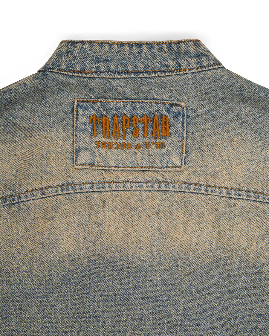 veste de motocross en denim irongate - bleu sable*